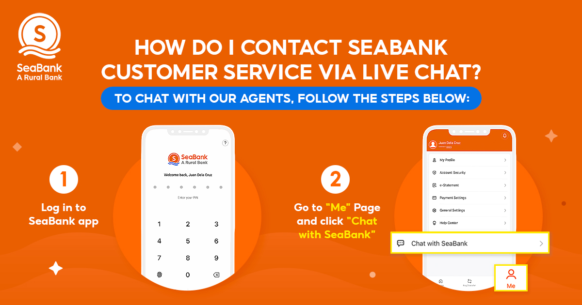 How do I contact SeaBank Customer Service via Live Chat?